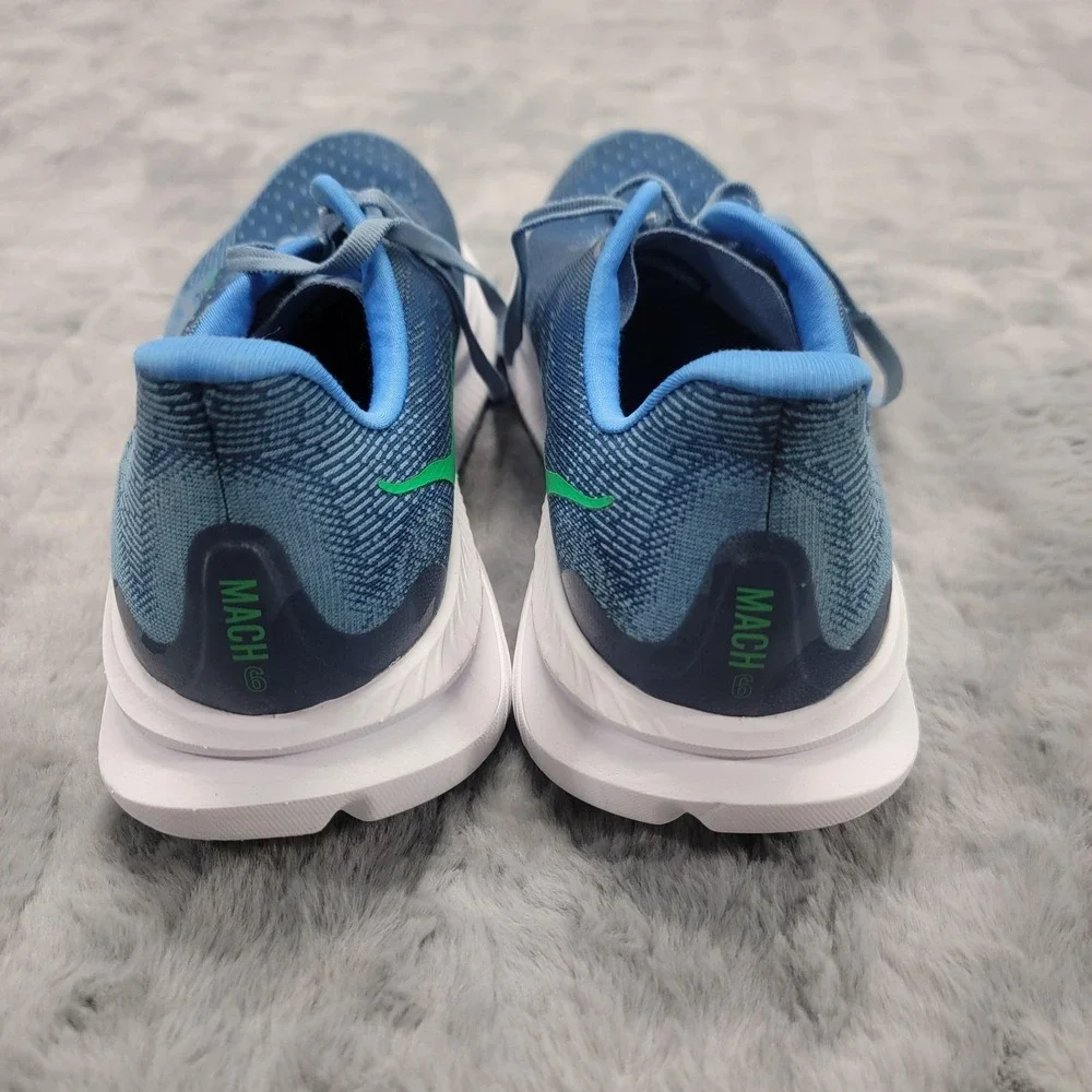 Hoka One One Mach 6 Shoes Mens 11.5 Blue Low Top Road Running Cushioned Sneakers